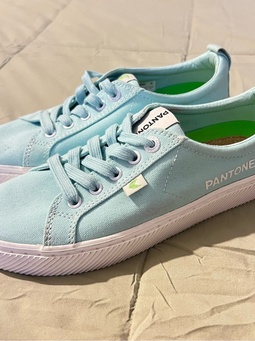 Cariuma x Pantone Aqua Canvas Sneakers Women’s 8 Men’s 6.5 EU 39